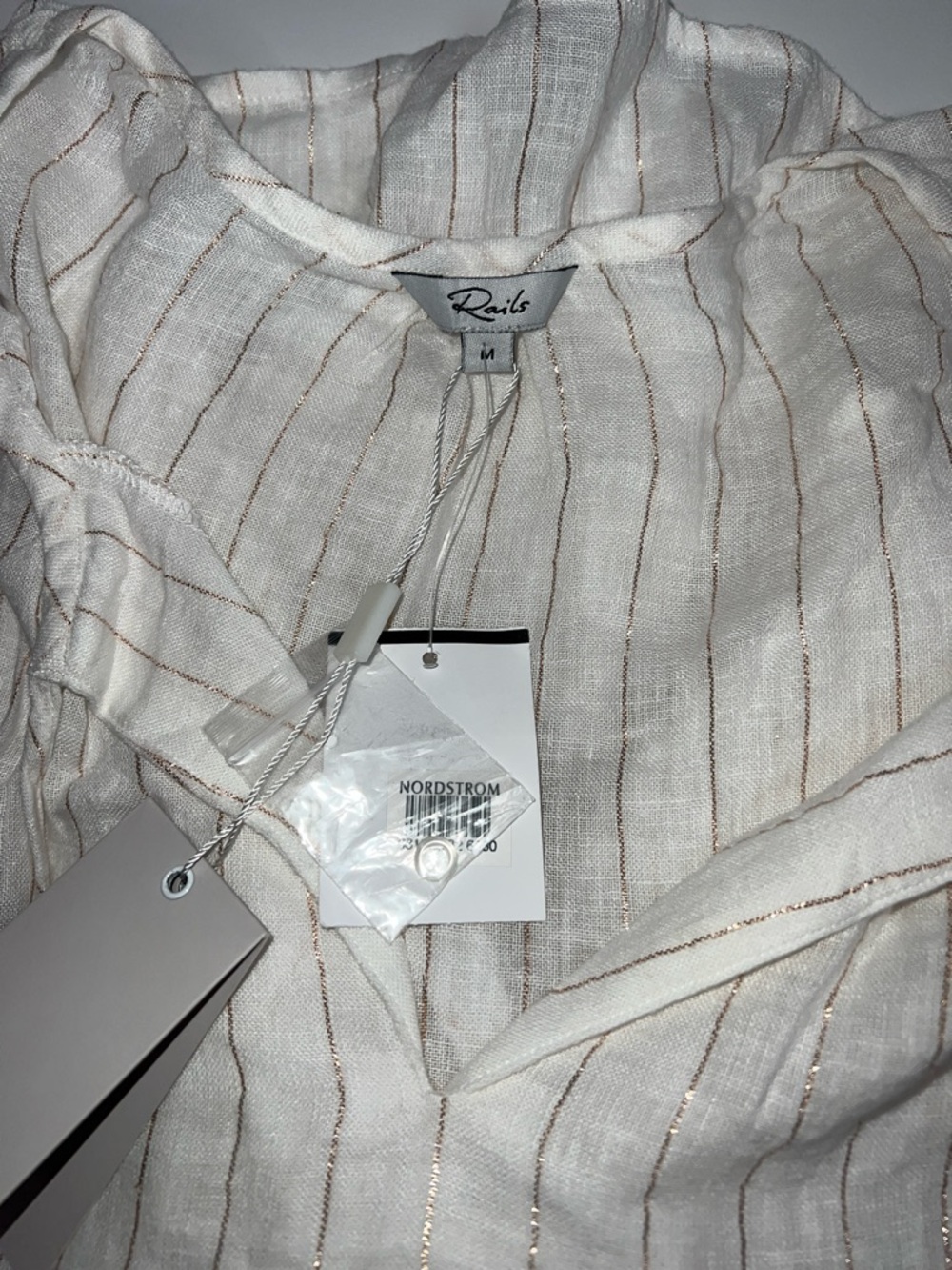 💖NWT RAILS FINN ROSE GOLD STRIPE TUNIC IN SIZE M - Picture 10 of 14